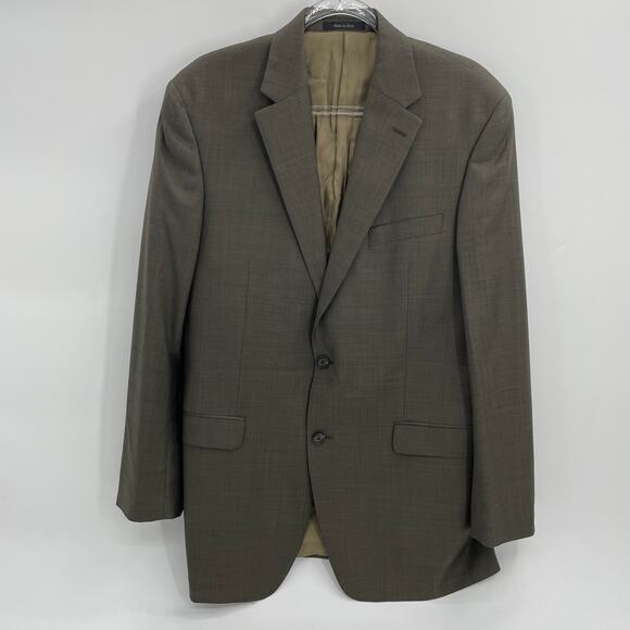LAUREN RALPH LAUREN Mens Blazer Size 42L Brown Wool 2 Button Sport Suit Jacket - Picture 1 of 8